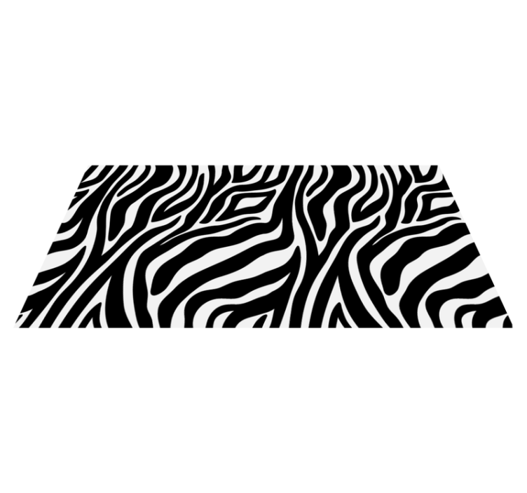 Zebra-tryck animaliskt tryck vinyl matta - Tenstickers