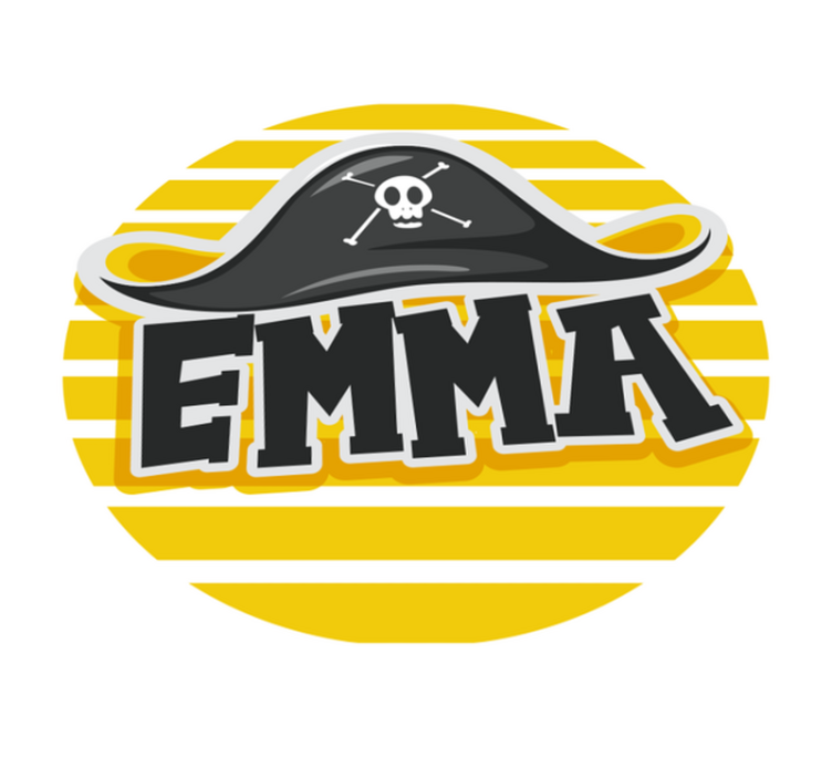 Pirat-tema Vinylmatta namn - Tenstickers