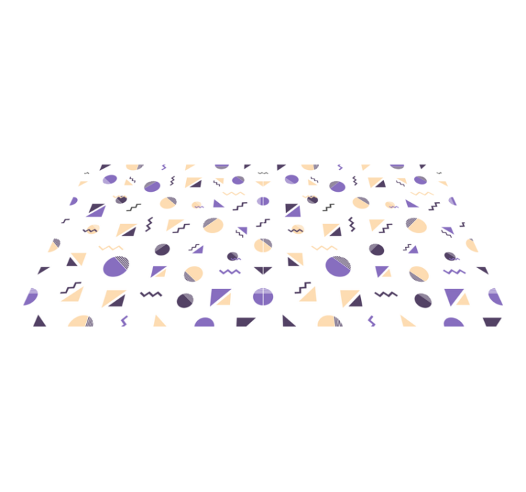 Geometriska former mönster Vinylmatta geometrisk - Tenstickers