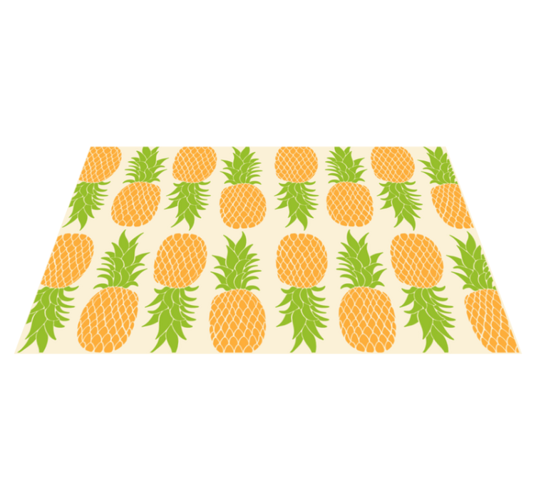 Ananas mönster Vinylmatta blommor och växter - Tenstickers