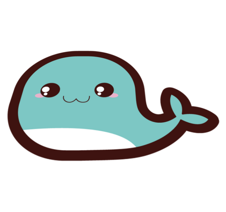 Anime val djur vinyl matta - Tenstickers