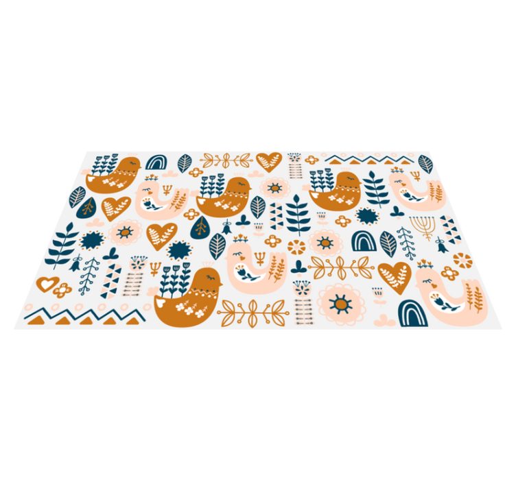 Lekfulla barnkammare mönster Vinylmatta Barn - Tenstickers