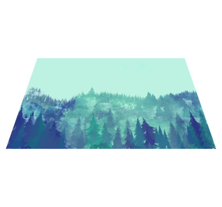 Frodig grön skog Vinylmatta natur - Tenstickers