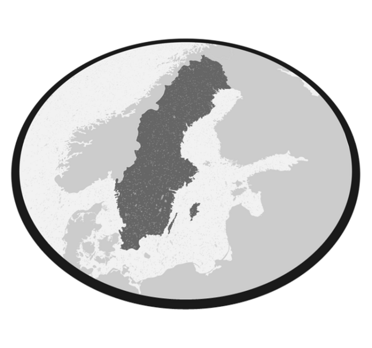 Svenska världskarta vinylmatta - Tenstickers