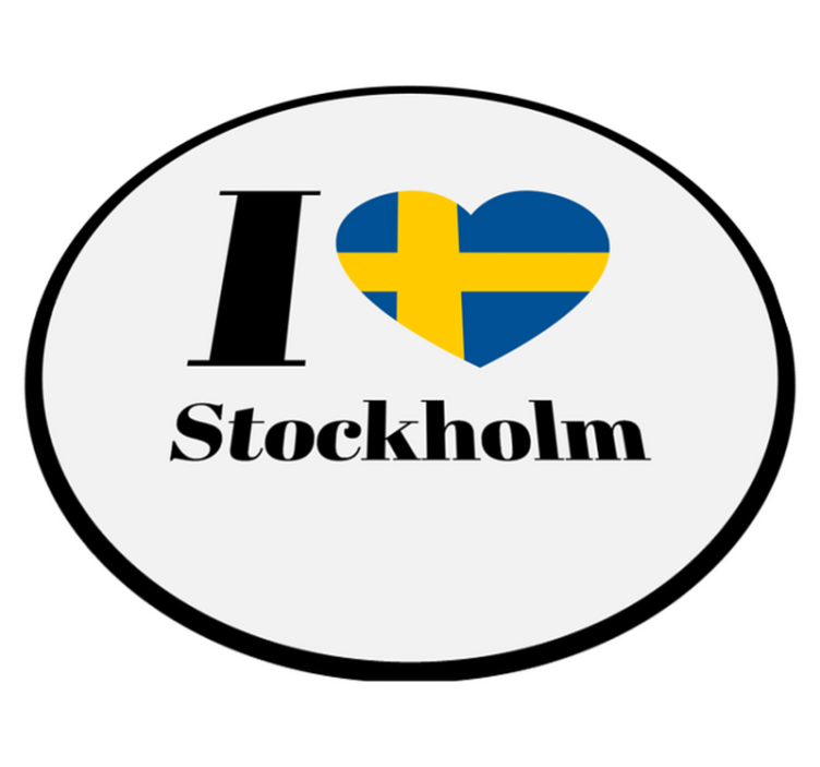 Jag älskar stockholm anpassad matta - Tenstickers