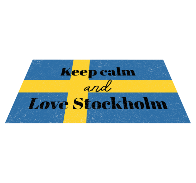 Håll dig lugn och älska stockholm tonårsvinylmatta - Tenstickers