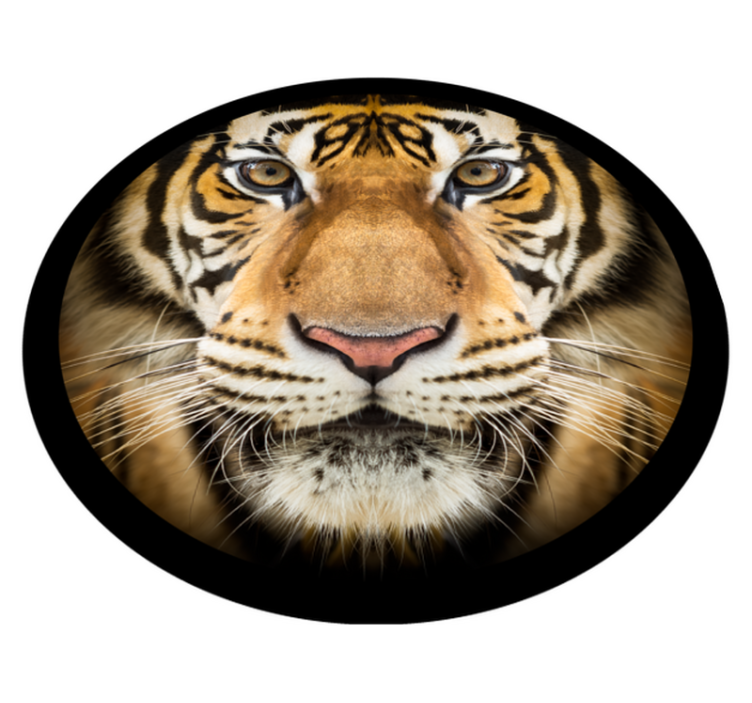 Realistisk tigerdjurmatta - Tenstickers