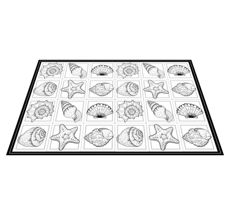 Snäckskalkonstverk Vinylmatta natur - Tenstickers