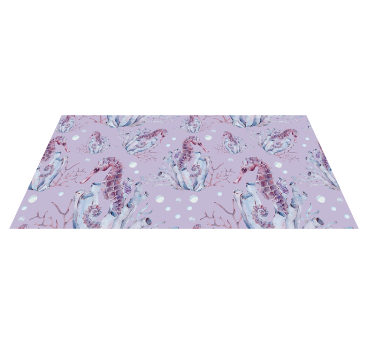 Akvarell sjöhäst djur vinyl matta - Tenstickers