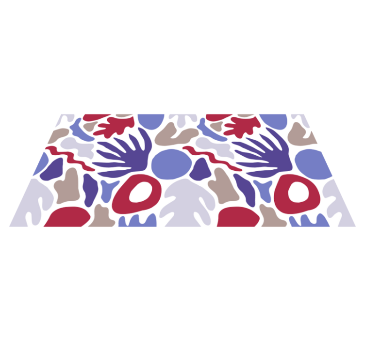 Abstrakt formmönster Vinylmatta minimalistisk - Tenstickers