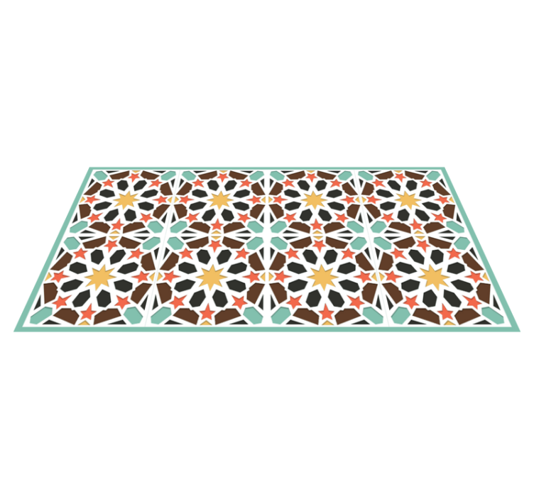 Färgglad rektangulär kakelmatta - Tenstickers