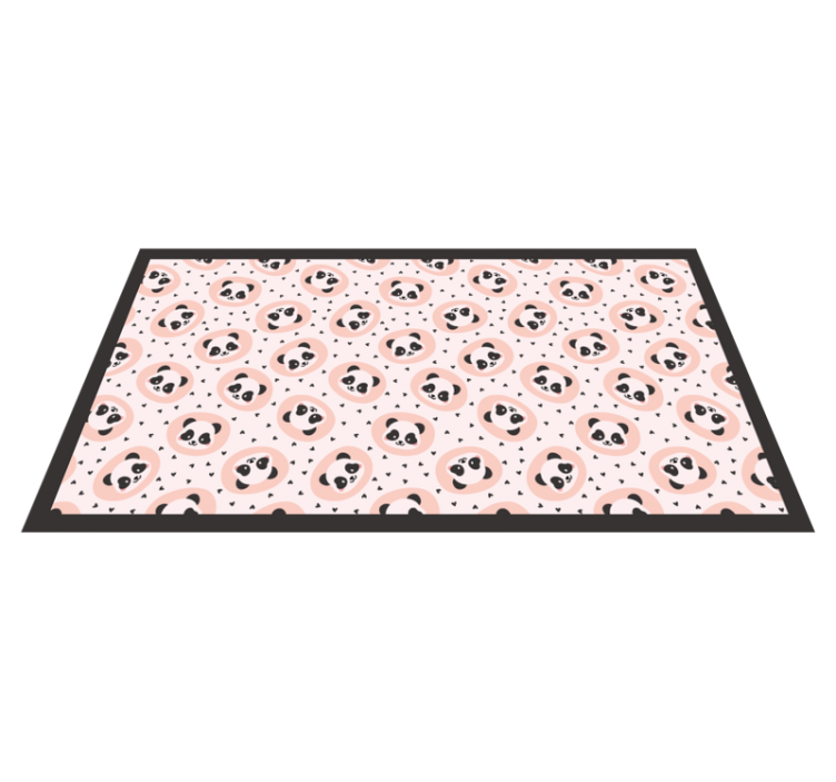 Pandaunge ansikten Vinylmatta djur - Tenstickers