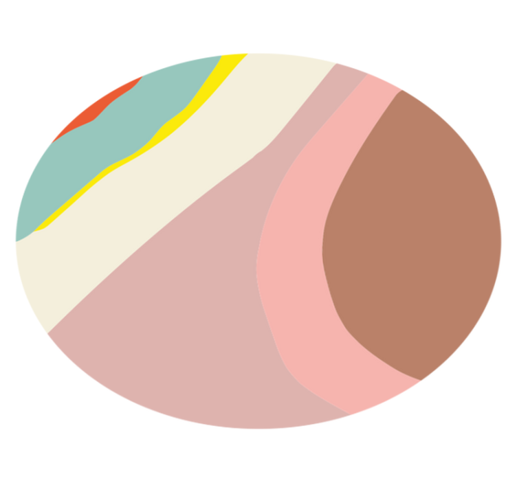 Mjuka nyansströmmar Vinylmatta Cirkulär - Tenstickers