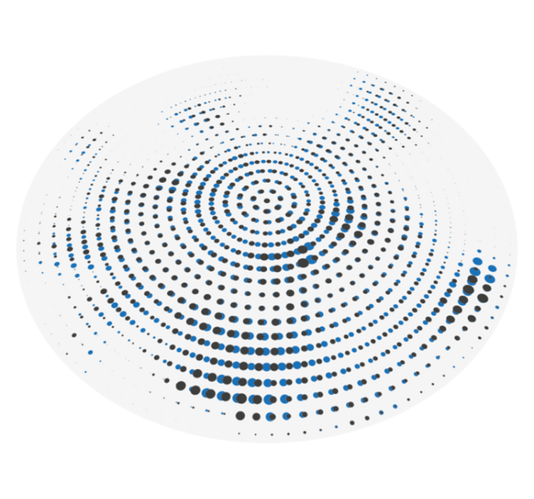 Runt fläckmotiv Vinylmatta geometrisk - Tenstickers