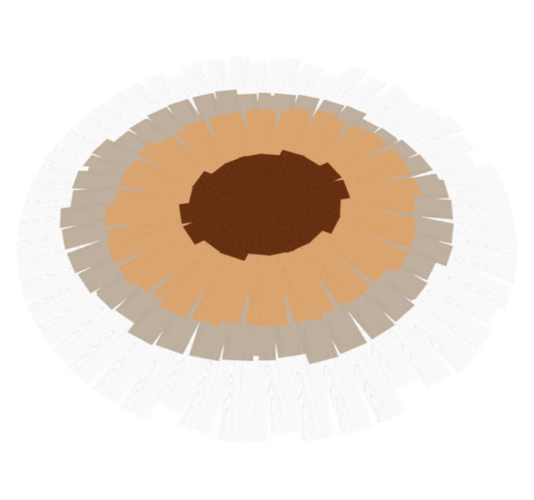 Cirkulär bagageutrymmesdesign Vinylmatta träeffekt - Tenstickers