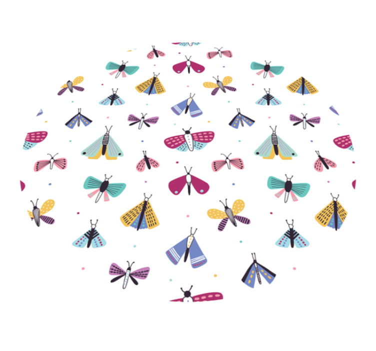 Färgglad insektsamling Vinylmatta daghem - Tenstickers