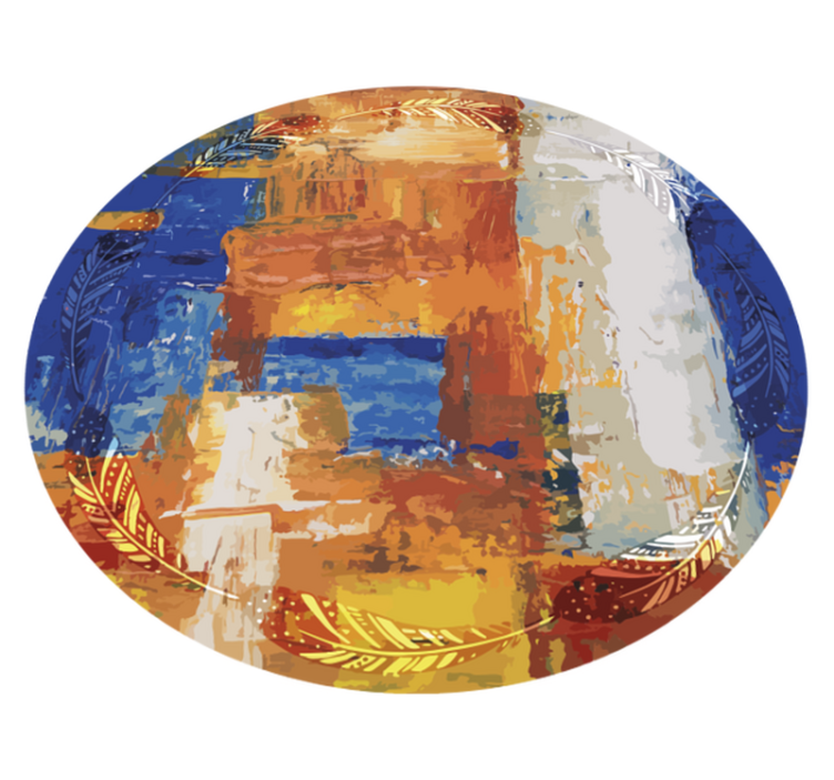 Abstrakt färgfusion Vinylmatta minimalistisk - Tenstickers