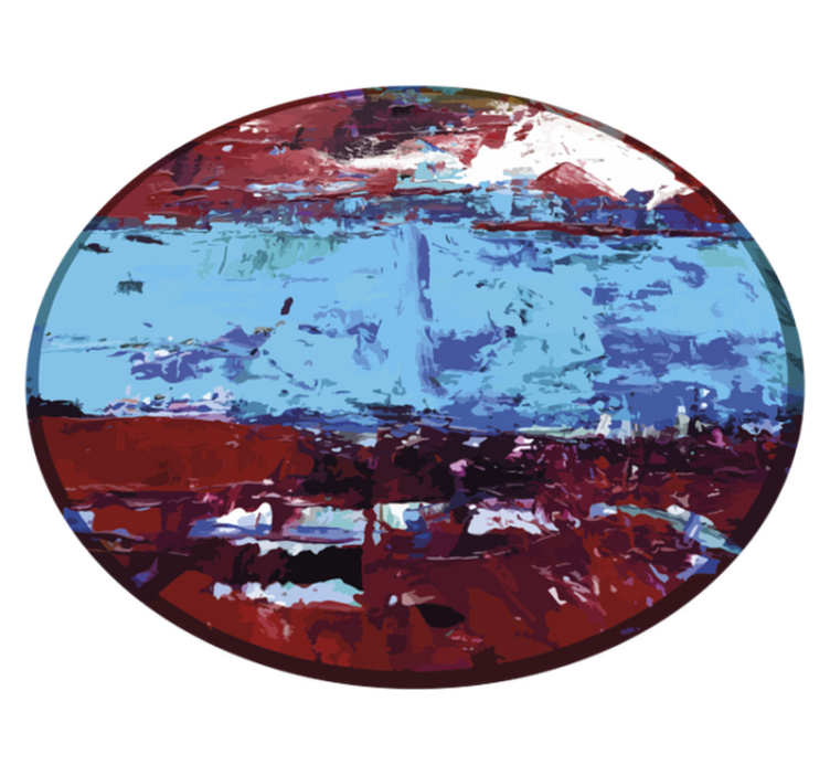 Livfulla geometriska former vinylmatta - Tenstickers