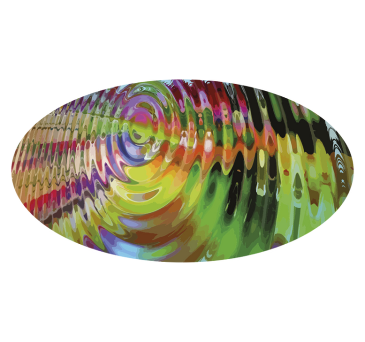 Färgglatt krusningsmönster vinylmatta - Tenstickers