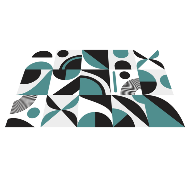 Abstrakt arrangemang Vinylmatta geometrisk - Tenstickers