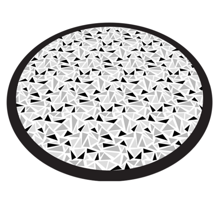 Svarta och grå trianglar Vinylmatta geometrisk - Tenstickers