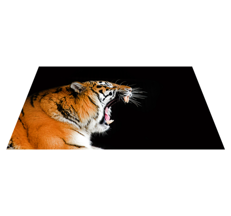 Djur arg tiger vinyl matta - Tenstickers