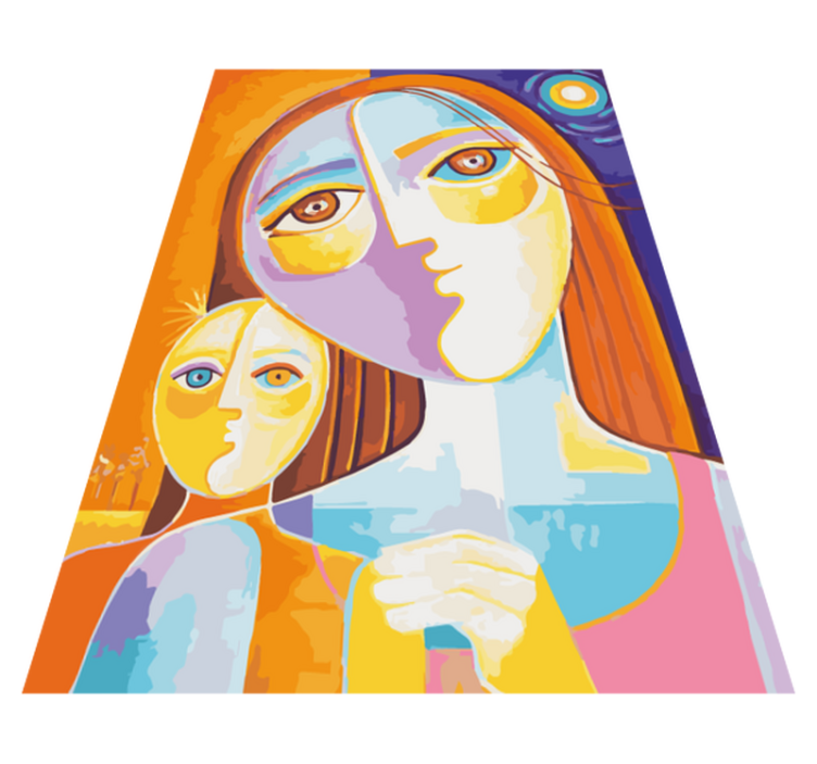 Modern konst mor och barn modern matta - Tenstickers