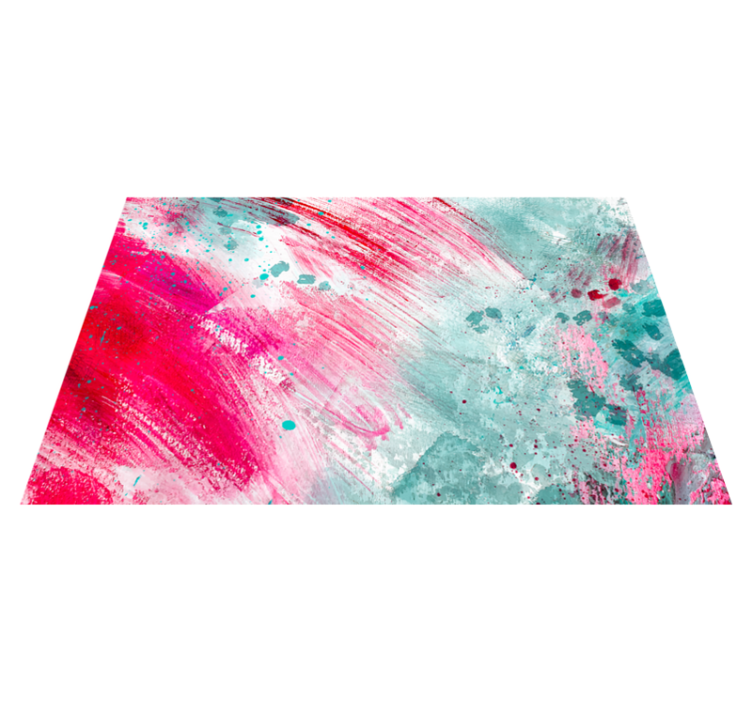 Andra vinylmattor abstrakt rosa splash - Tenstickers