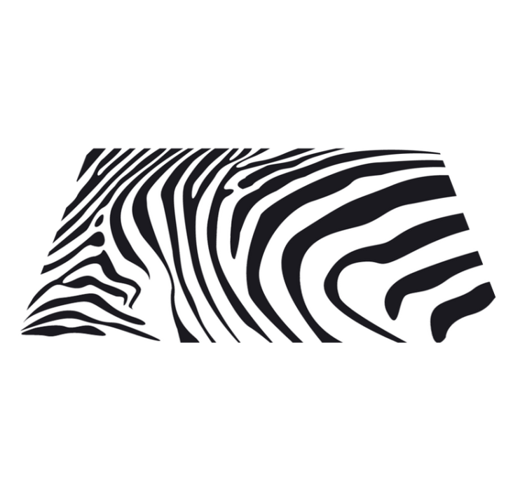 Vinylmatta djurtryck zebra linjer - Tenstickers