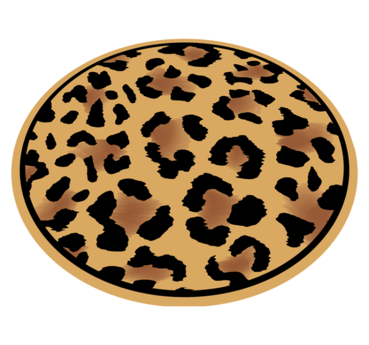 Vild leopardmönster Vinylmatta djurtryck - Tenstickers