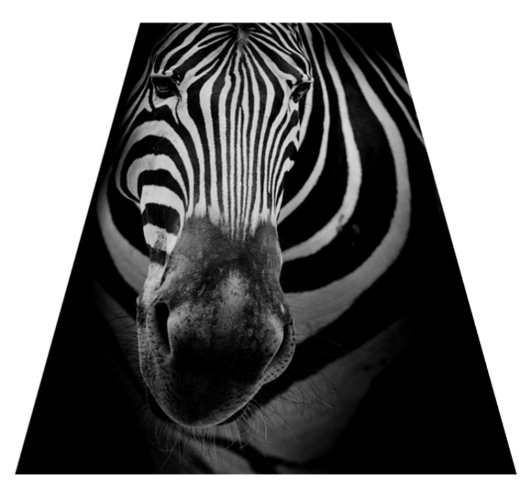 Zebra ansikte djur tryck vinyl matta - Tenstickers