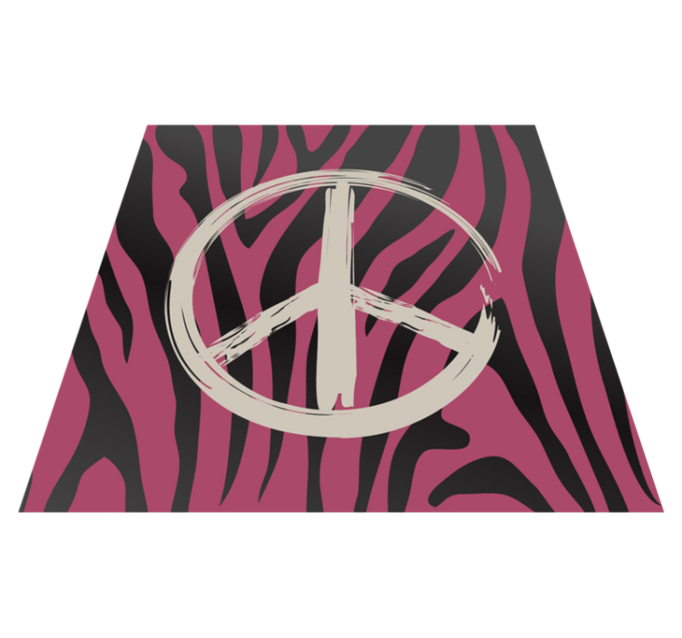 Hippie lila zebra djur tryck vinyl matta - Tenstickers