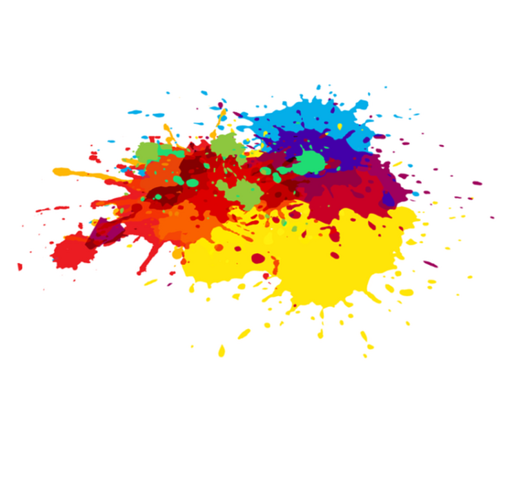 Stänk tonåring färgglada vinyl matta - Tenstickers