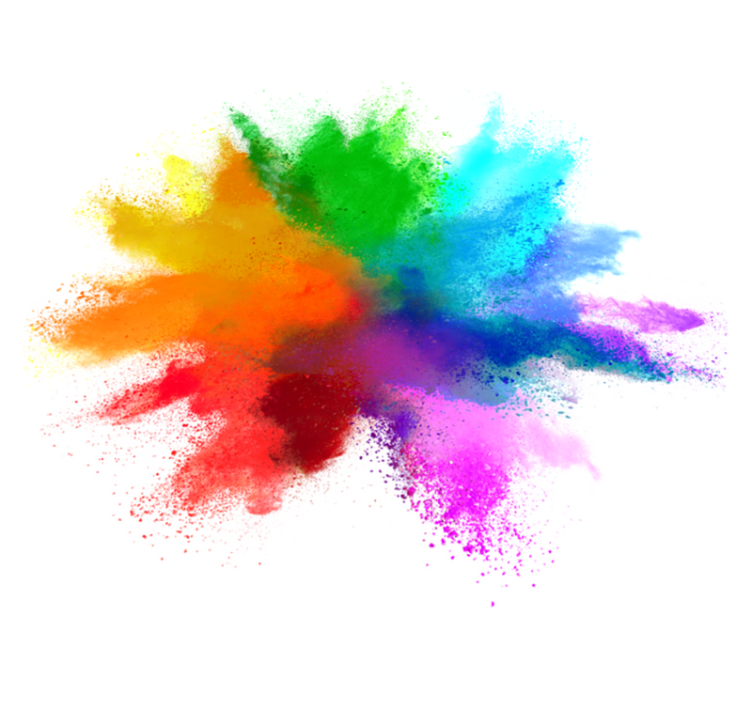 Färgexplosion modern vinylmatta - Tenstickers