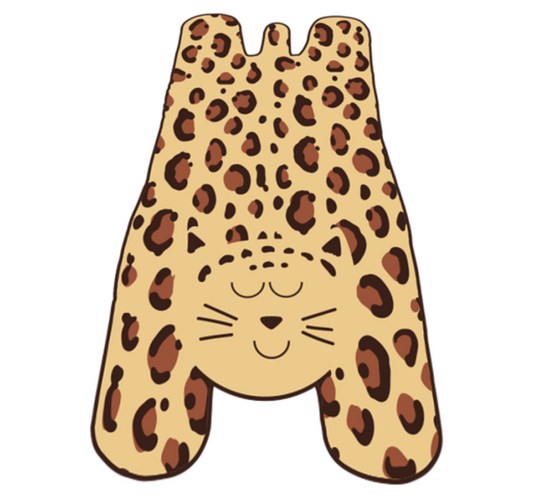 Glad leopard Vinylmatta djurtryck - Tenstickers
