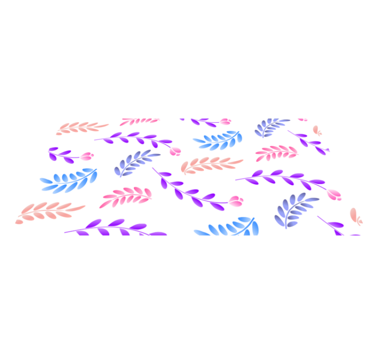 Botaniskt bladelement Vinylmatta blommor och växter - Tenstickers