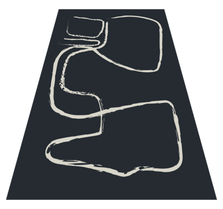 Abstrakta linjemönster Vinylmatta minimalistisk - Tenstickers