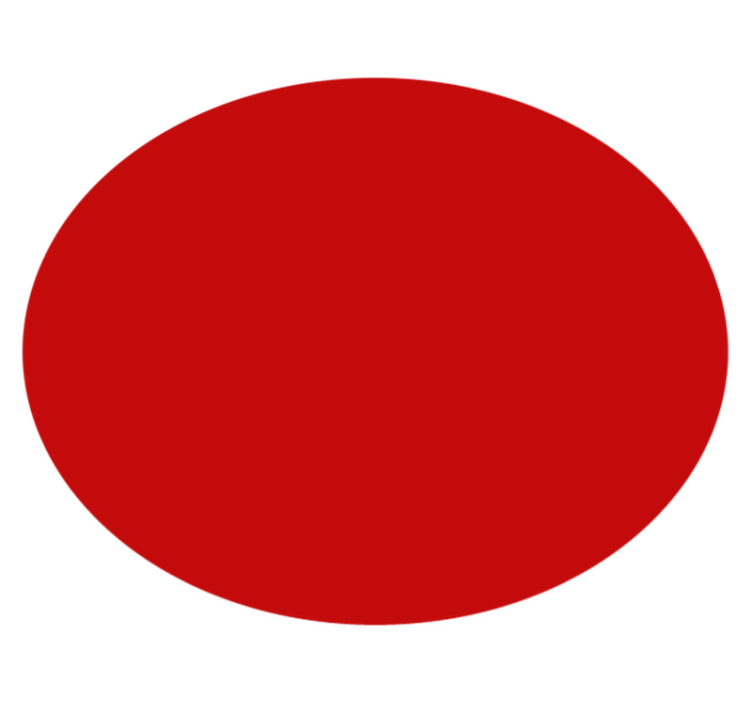 Heldragen röd cirkel Vinylmatta Cirkulär - Tenstickers