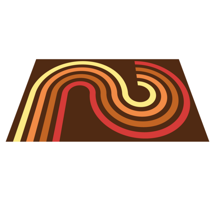 70-tal pop vintage rektanglar vintage matta - Tenstickers