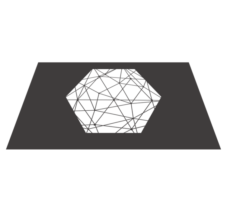 Nordisk stil hexagon nordisk vinylmatta - Tenstickers