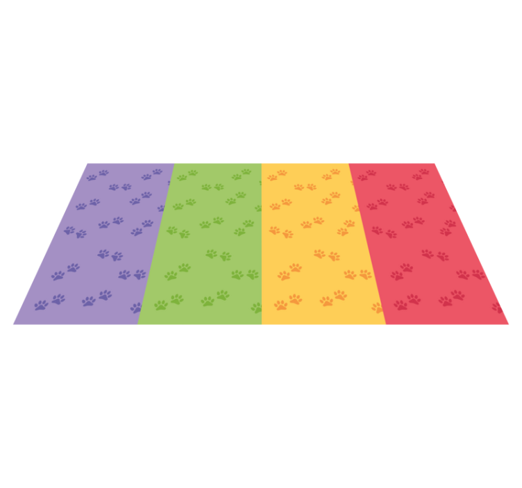 Tassmönster djur vinyl matta - Tenstickers