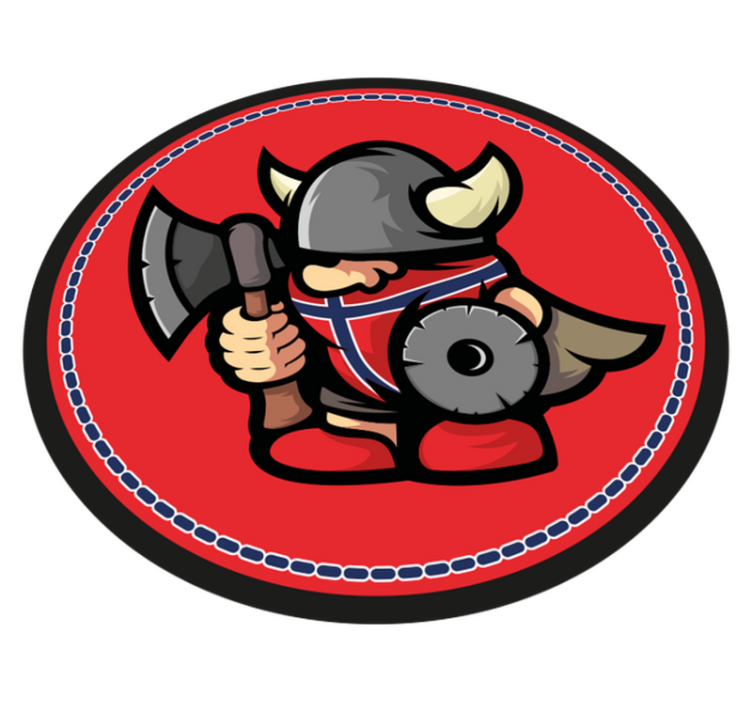 Norge flagga viking boll etnisk matta - Tenstickers
