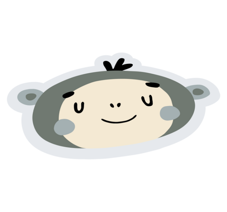 Nordiskt apansikte Vinylmatta daghem - Tenstickers