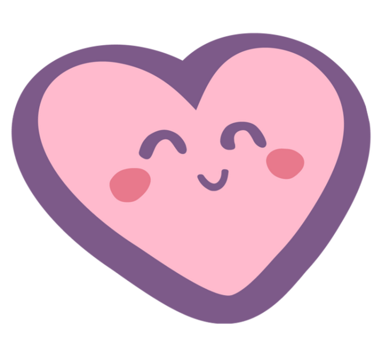 Glad hjärtform Vinylmatta Barn - Tenstickers