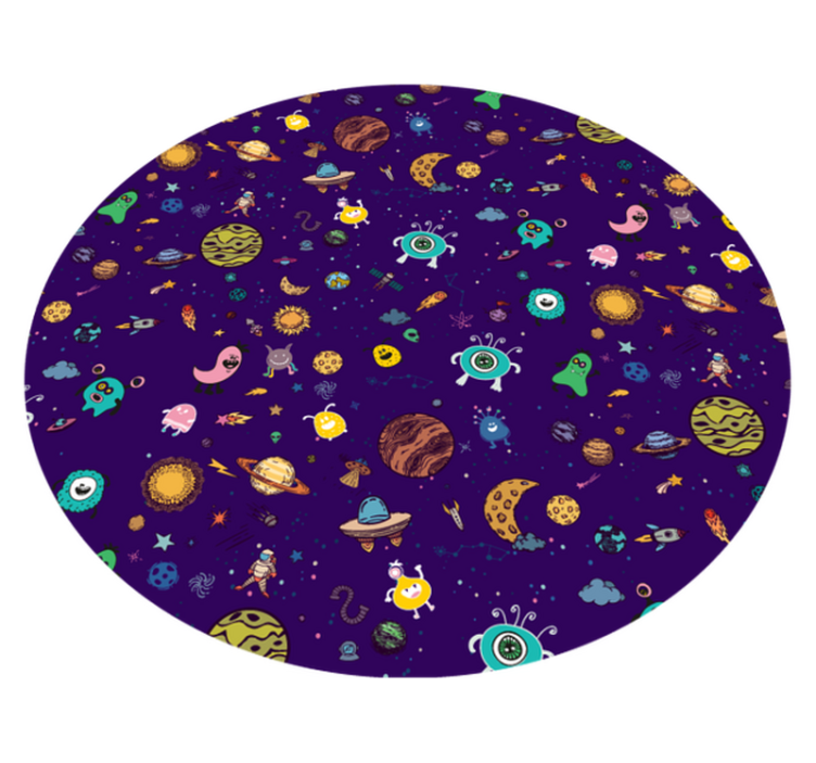 Kosmiska varelser äventyr Andra Vinylmattor - Tenstickers