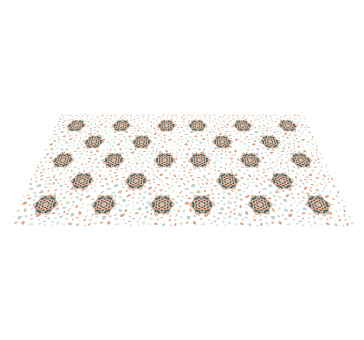 Terrazzo med blommor textur matta - Tenstickers