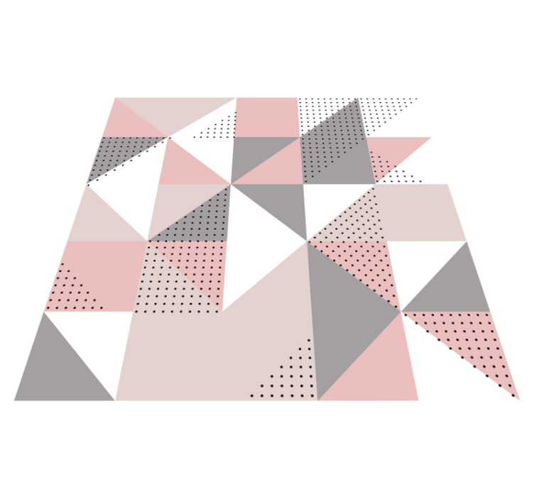Triangulära färgsegment Vinylmatta geometrisk - Tenstickers
