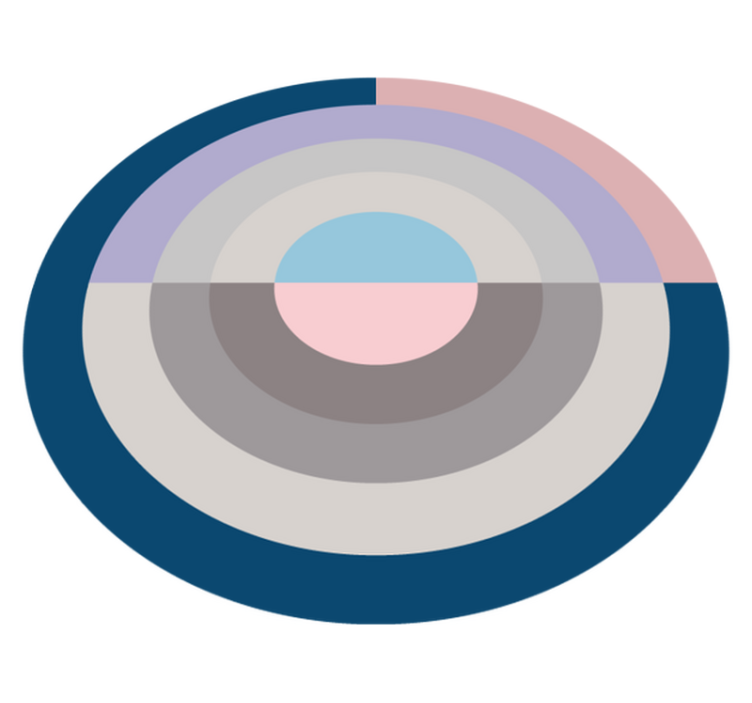 Cirkulär färgpalett Vinylmatta modern - Tenstickers