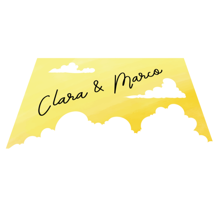 Molnigt par design Vinylmatta namn - Tenstickers