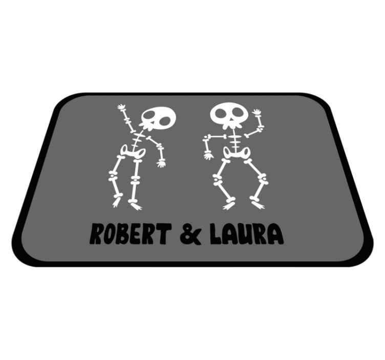 Skelettduo Vinylmatta namn - Tenstickers